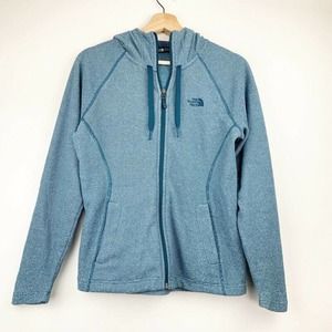 The North Face Womens Hoodie Blue Striped Pockets